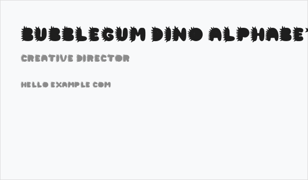 BubbleGum Dino Alphabet Business Card