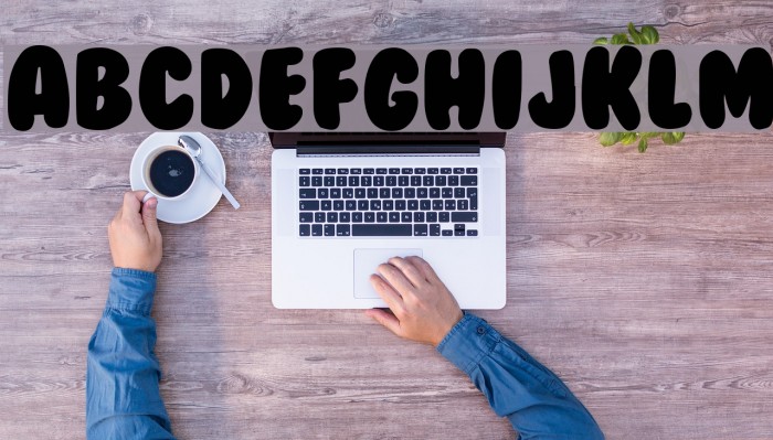 BubbleGum Font examples