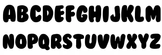 BubbleGum Fonte MINÚSCULAS