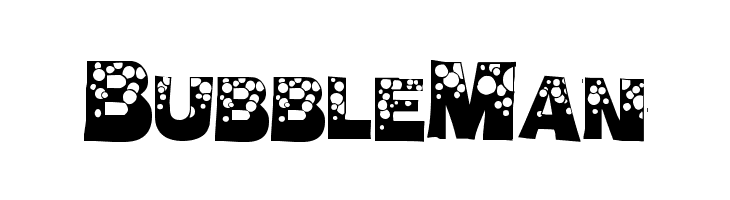 BubbleMan  フリーフォントのダウンロード