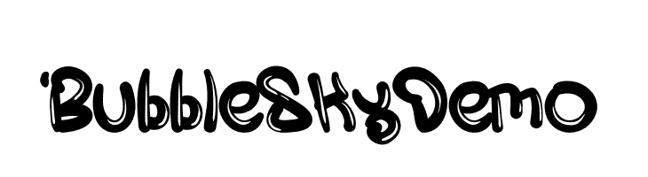 BubbleSkyDemo  フリーフォントのダウンロード