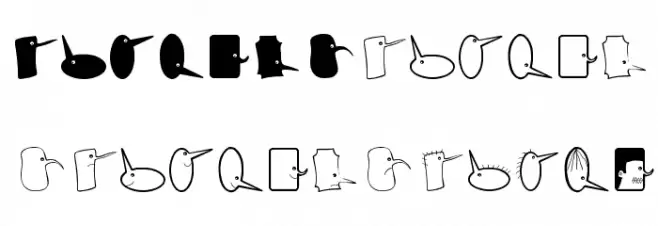 BubbleToBird 字体 小写