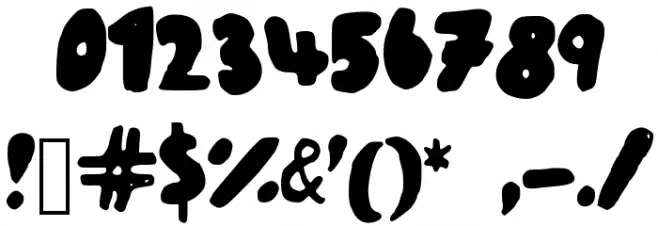 BubbleWriting フォント その他の文字