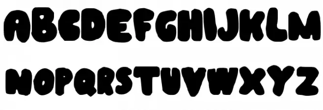 BubbleWriting 字体 大写