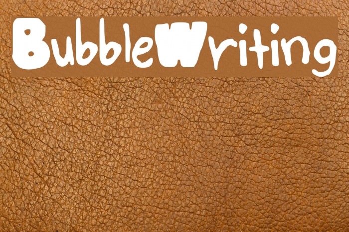 BubbleWriting Font examples