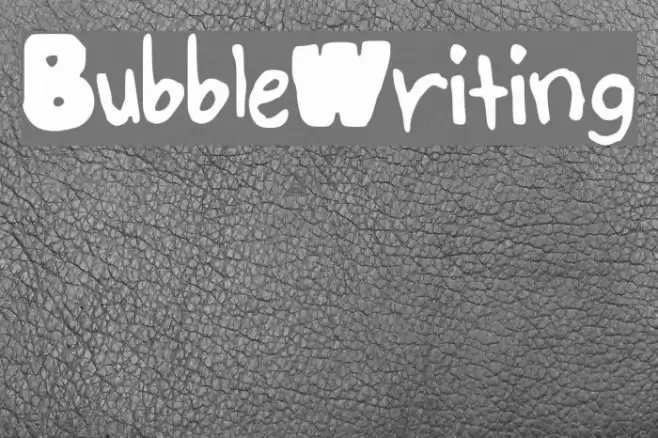 BubbleWriting フォント examples
