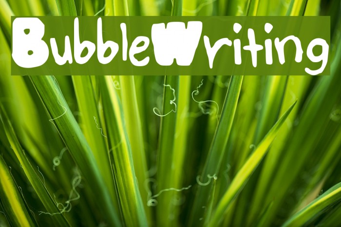 BubbleWriting Font examples