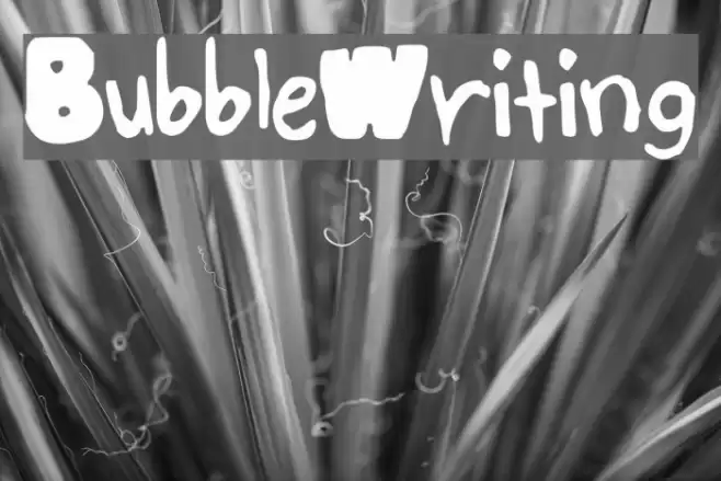 BubbleWriting フォント examples
