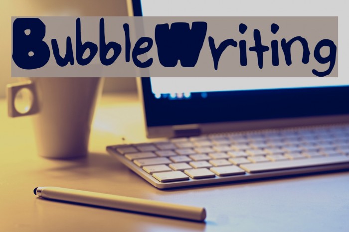 BubbleWriting Font examples