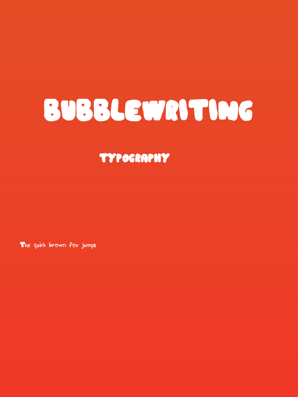BubbleWriting Poster