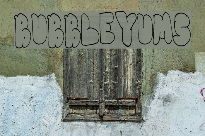 BubbleYums Font examples
