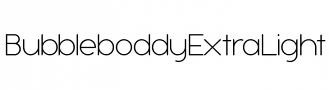 Bubbleboddy ExtraLight  Frei Schriftart Herunterladen