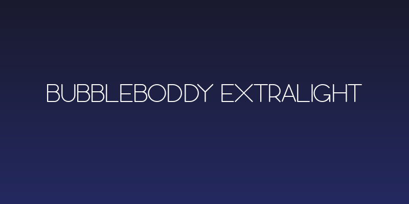 Bubbleboddy ExtraLight Social Header