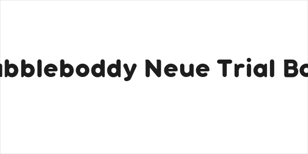 Bubbleboddy Neue Trial Bold Logo