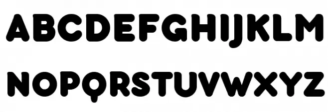 Bubbleboddy Neue Trial ExtraBold Font Litere mari