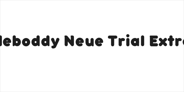 Bubbleboddy Neue Trial ExtraBold Logo