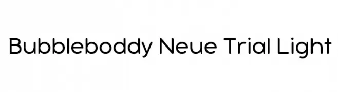 Bubbleboddy Neue Trial Light  baixar fontes gratis