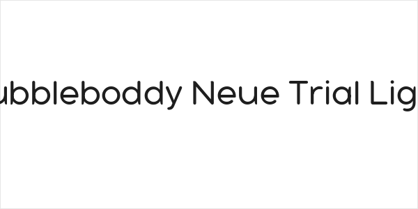 Bubbleboddy Neue Trial Light Logo