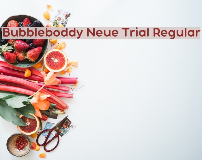 Bubbleboddy Neue Trial Regular Font examples