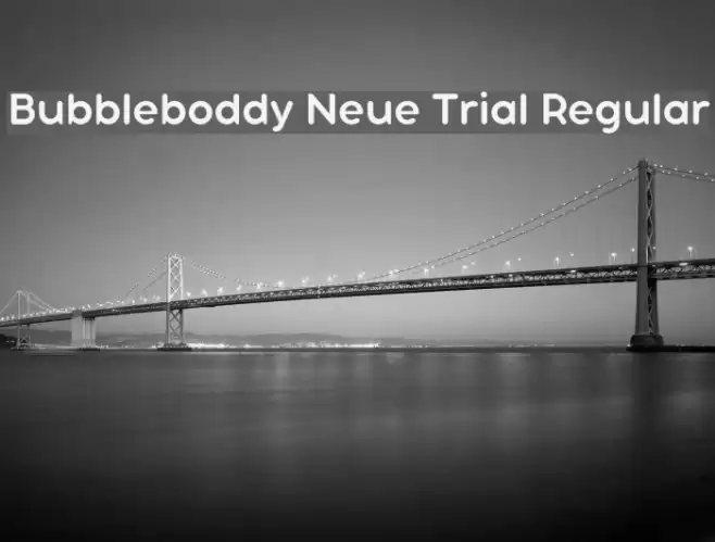 Bubbleboddy Neue Trial Regular Polices examples