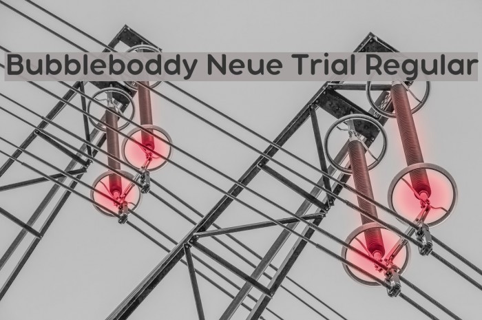 Bubbleboddy Neue Trial Regular Font examples