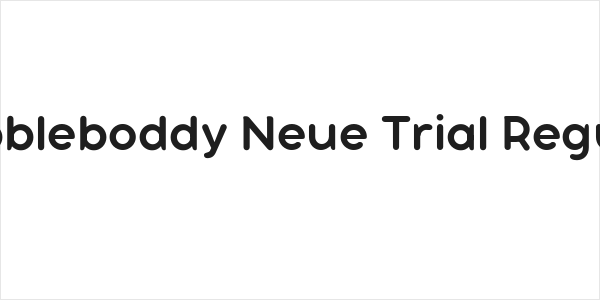Bubbleboddy Neue Trial Regular Logo