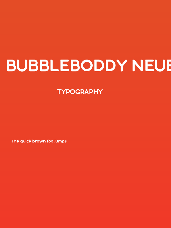 Bubbleboddy Neue Trial Regular Poster