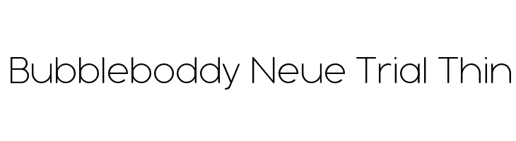 Bubbleboddy Neue Trial Thin  Fuentes Gratis Descargar
