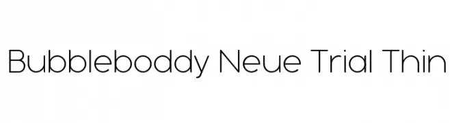 Bubbleboddy Neue Trial Thin  Descarca Fonturi Gratis