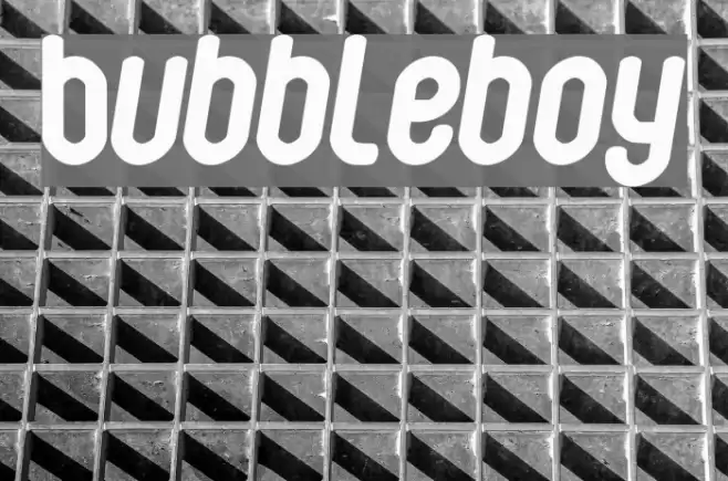 Bubbleboy Schriftart examples