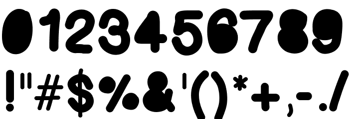 Bubbled Font OTHER CHARS