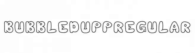 Bubbledupp Regular  Frei Schriftart Herunterladen