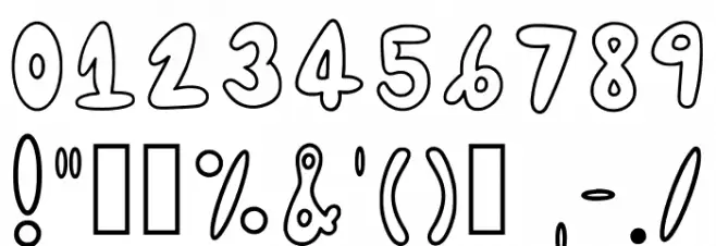 Bubbledupp Regular フォント その他の文字