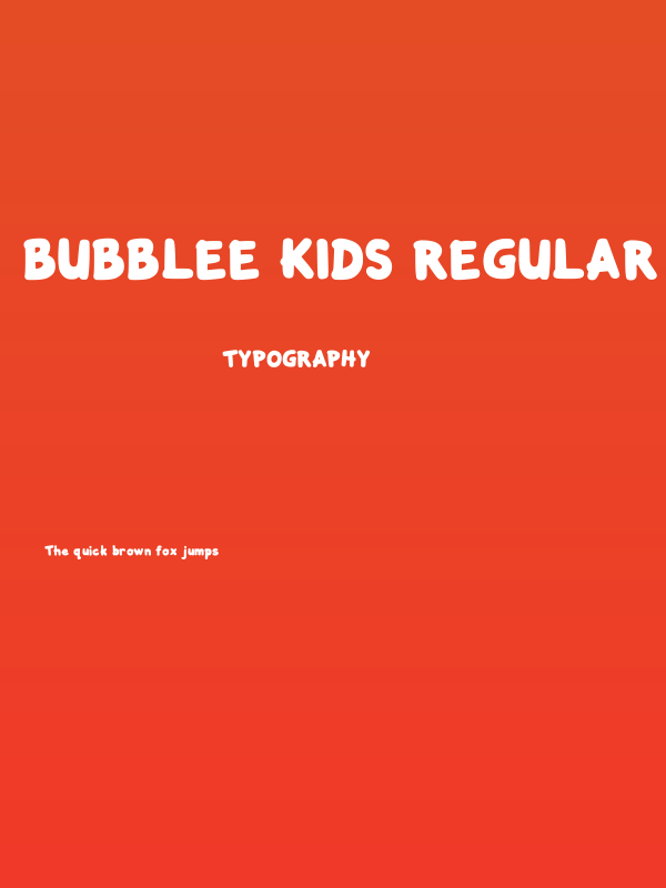 Bubblee Kids Regular Poster