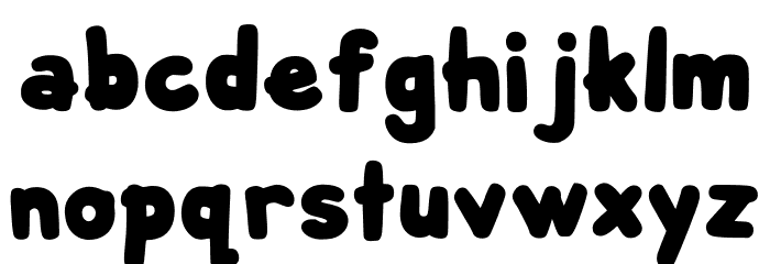 Bubblee Kids Regular Font LOWERCASE