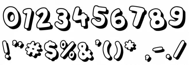Bubblee Kids Shadow Ran Regular Font OTHER CHARS