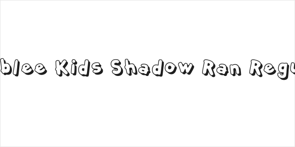 Bubblee Kids Shadow Ran Regular Logo