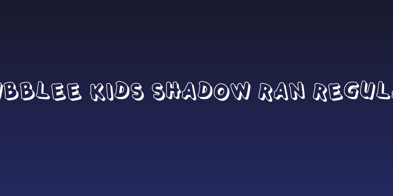 Bubblee Kids Shadow Ran Regular Social Header