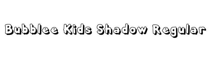 Bubblee Kids Shadow Regular  Fuentes Gratis Descargar