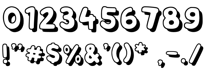 Bubblee Kids Shadow Regular Font OTHER CHARS