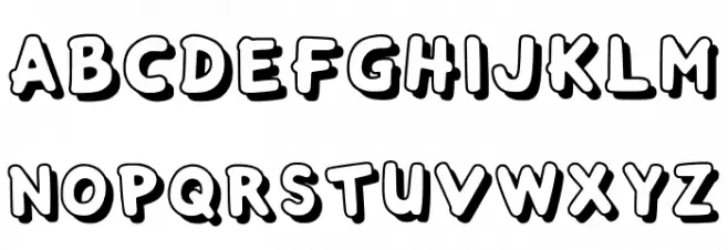 Bubblee Kids Shadow Regular Font Litere mari