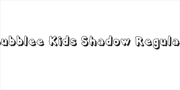 Bubblee Kids Shadow Regular Logo