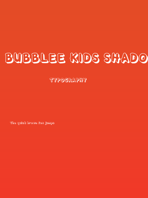 Bubblee Kids Shadow Regular Poster