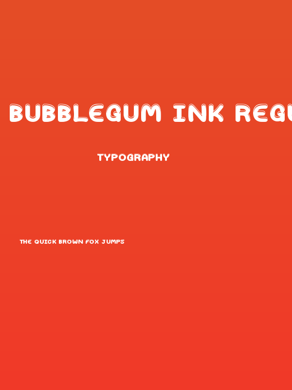 Bubblegum Ink Regular Poster