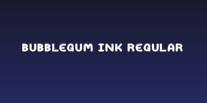 Bubblegum Ink Regular Social Header