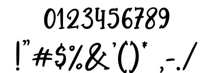 Bubblegum Regular Font OTHER CHARS