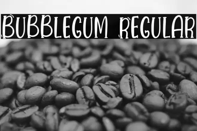 Bubblegum Regular Schriftart examples
