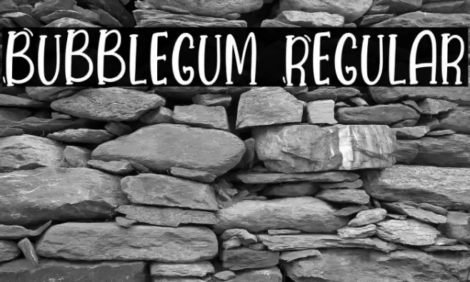Bubblegum Regular Schriftart examples