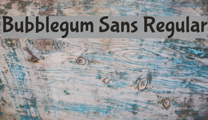 Bubblegum Sans Regular Font examples