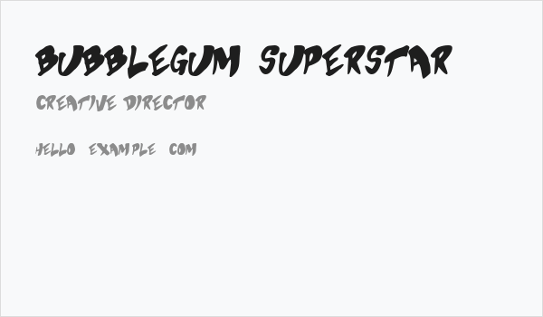 Bubblegum Superstar Business Card